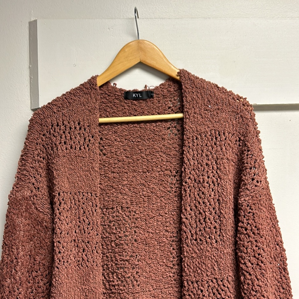 Burgundy popcorn sweater